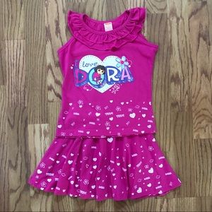 Dora the Explorer matching shirt & skirt